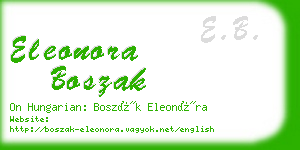 eleonora boszak business card
